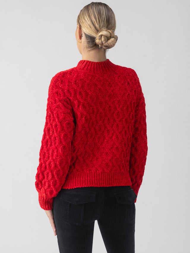 Cable Mock Neck