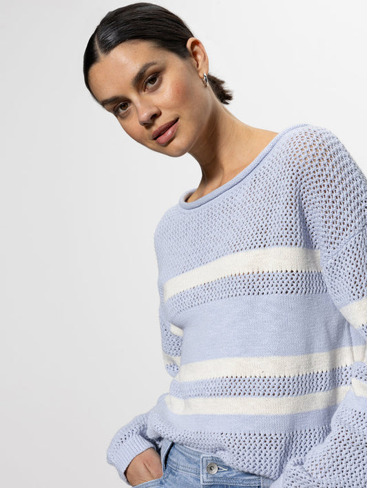 Sporty Stripe Open Knit