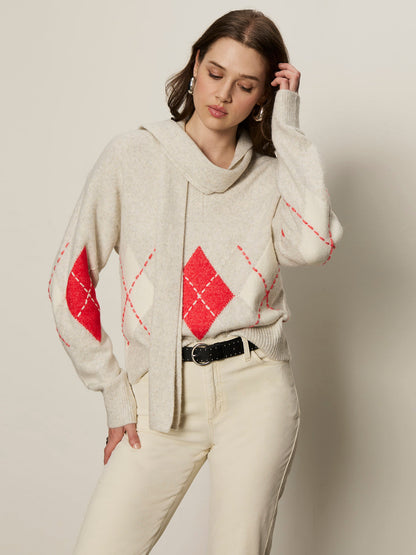 Argyle Scarf Sweater