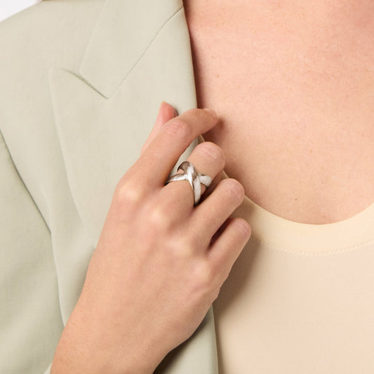 Silver Catalina X Ring
