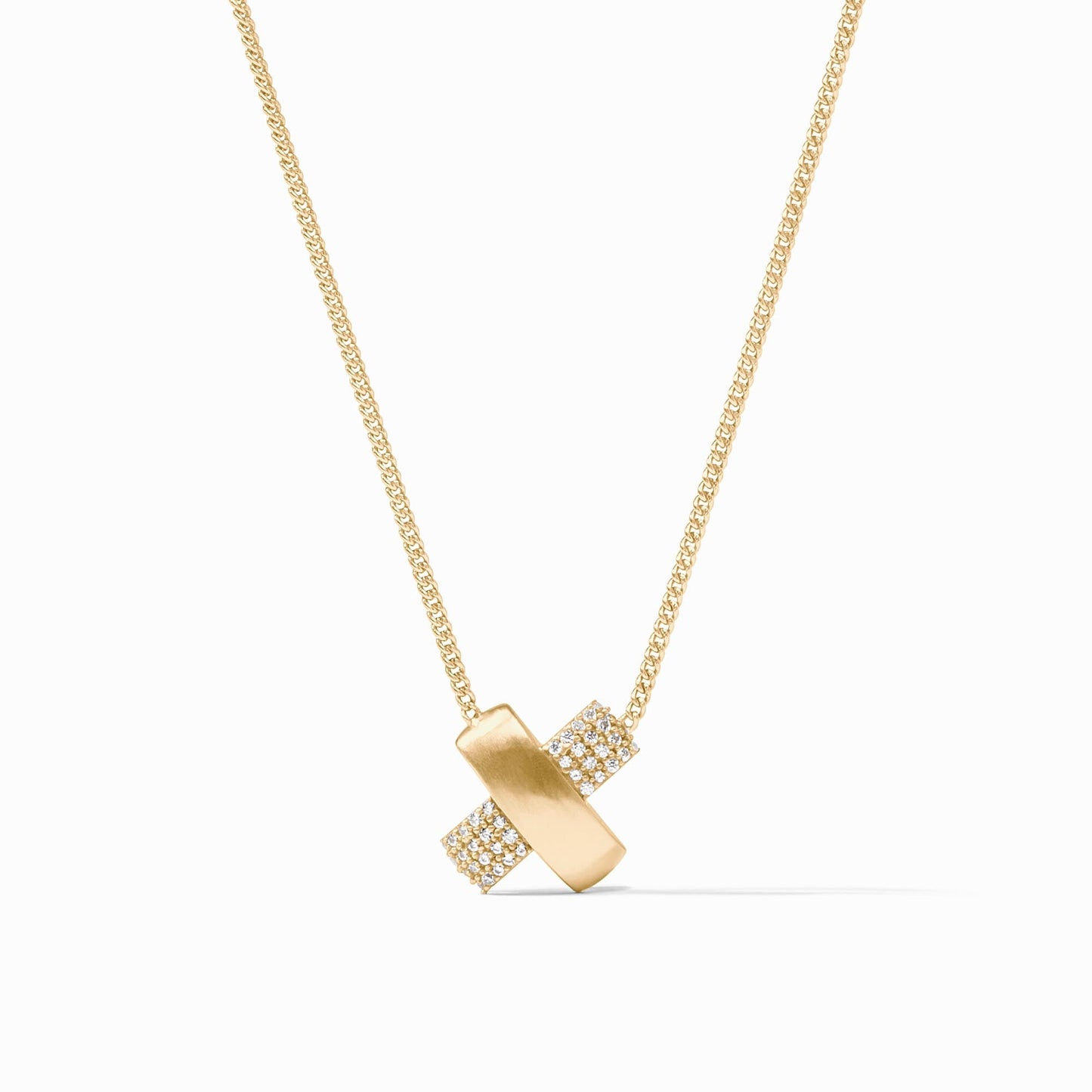 Catalina Pave X Delicate Necklace