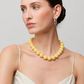 Small Beads Necklace-Lemon Marble