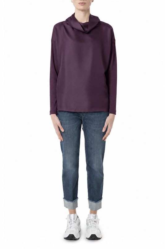 Silk Front Pullover