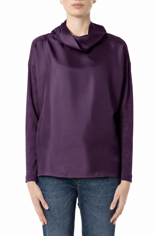 Silk Front Pullover