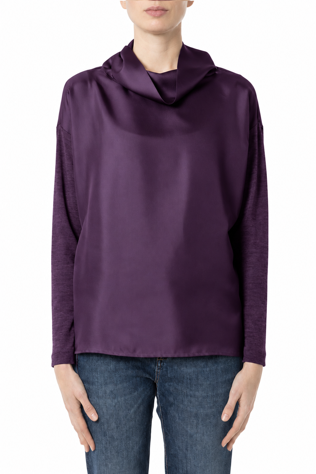 Silk Front Pullover