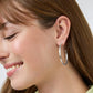 Silver Crescent Hoop-L