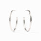 Silver Crescent Hoop-L