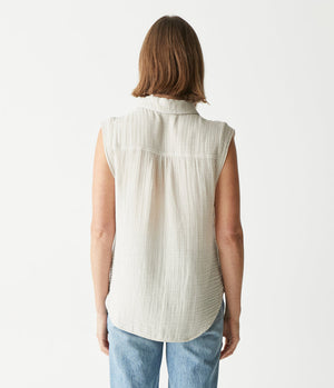 Monique Gauze Button Down Tank