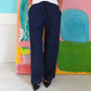 Palazzo Denim Pant - Dark Rinse