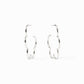 Silver Gardenia Hoop-M
