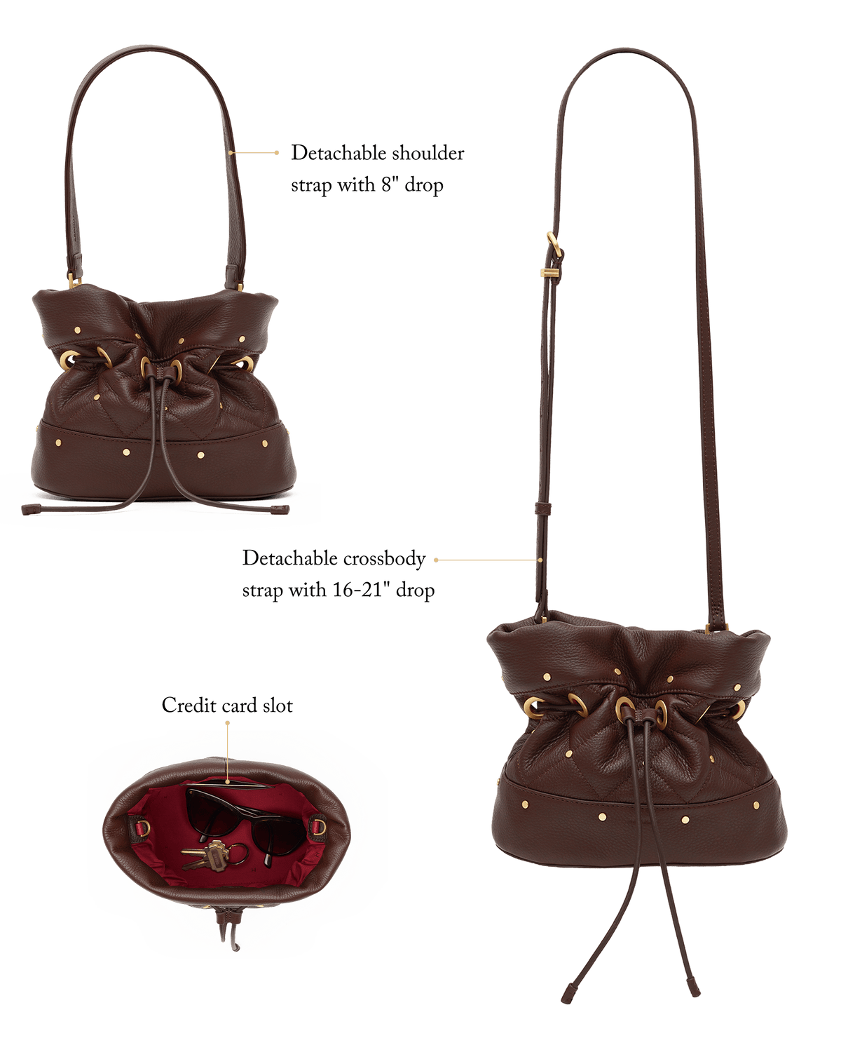 Gianna SML-Quilted Espresso BG