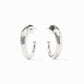 Silver Hammered Hoop-M