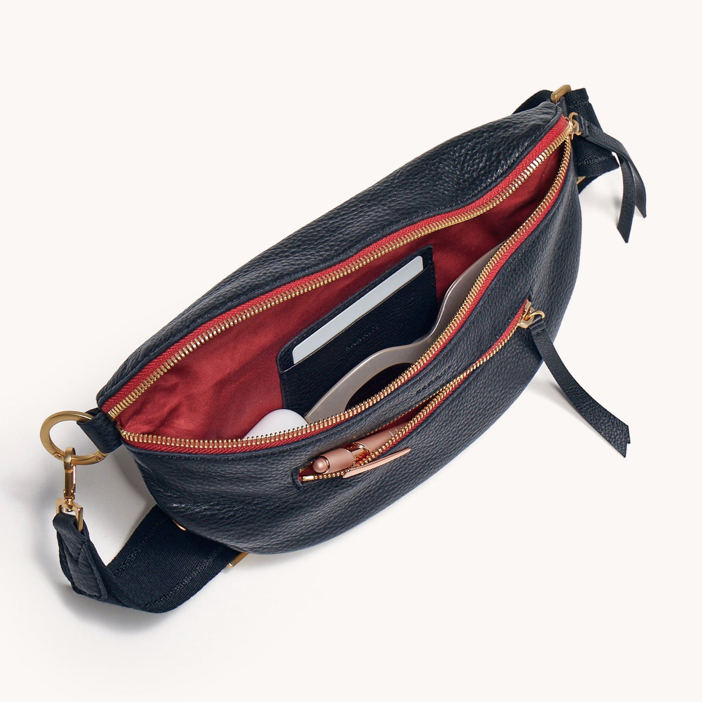Charles Crossbody Med-Black BG-R Zip