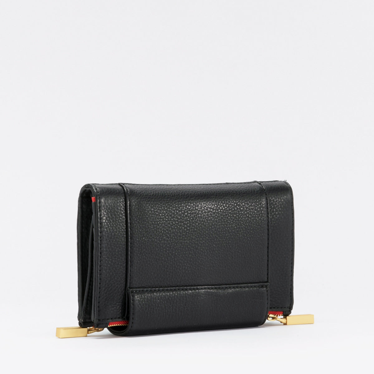 Levy- Black/Brushed Gold Red Zip