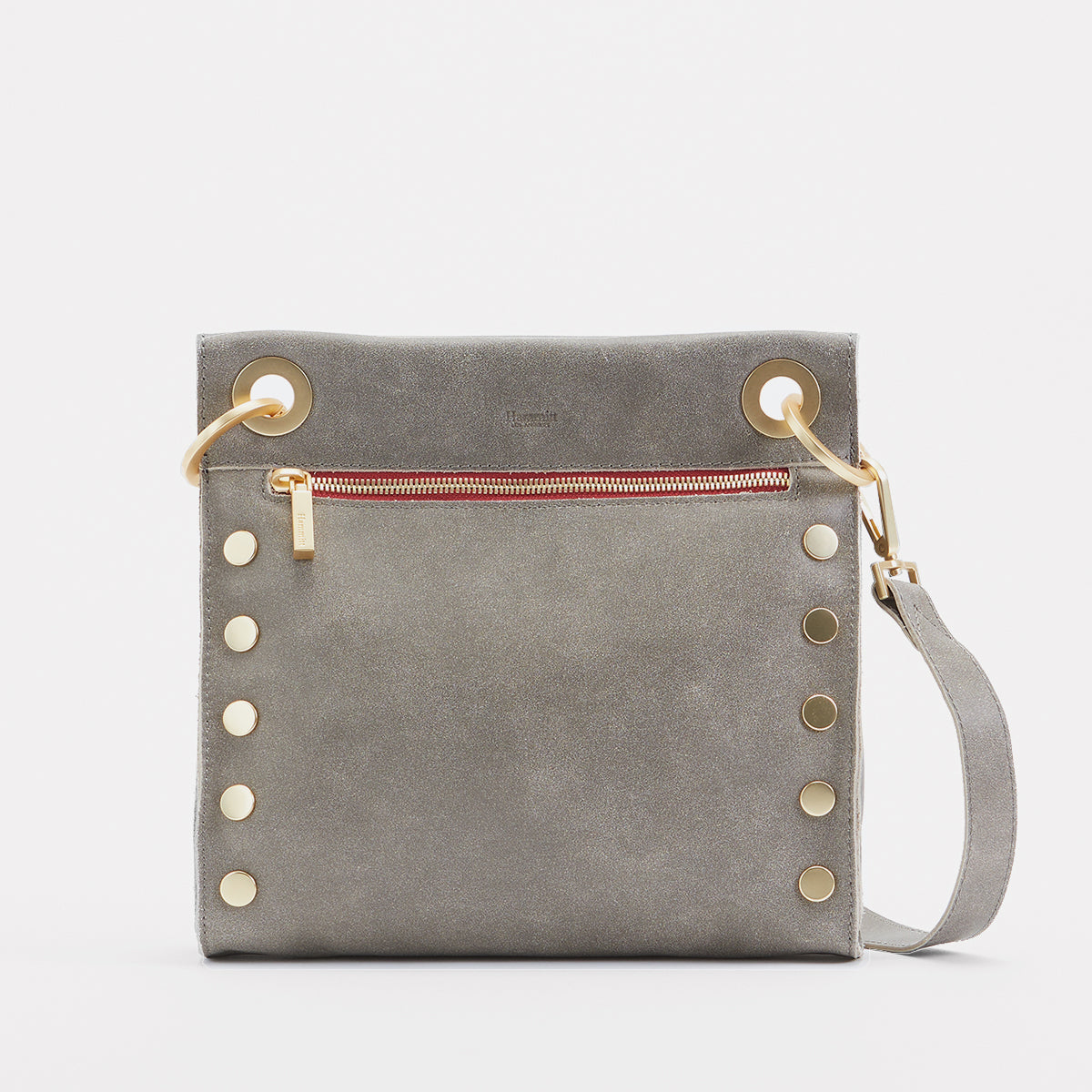 TONY MED Pewter/Brushed Gold Red Zip