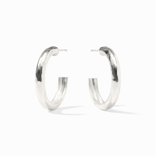Silver-Havana Hoop Medium