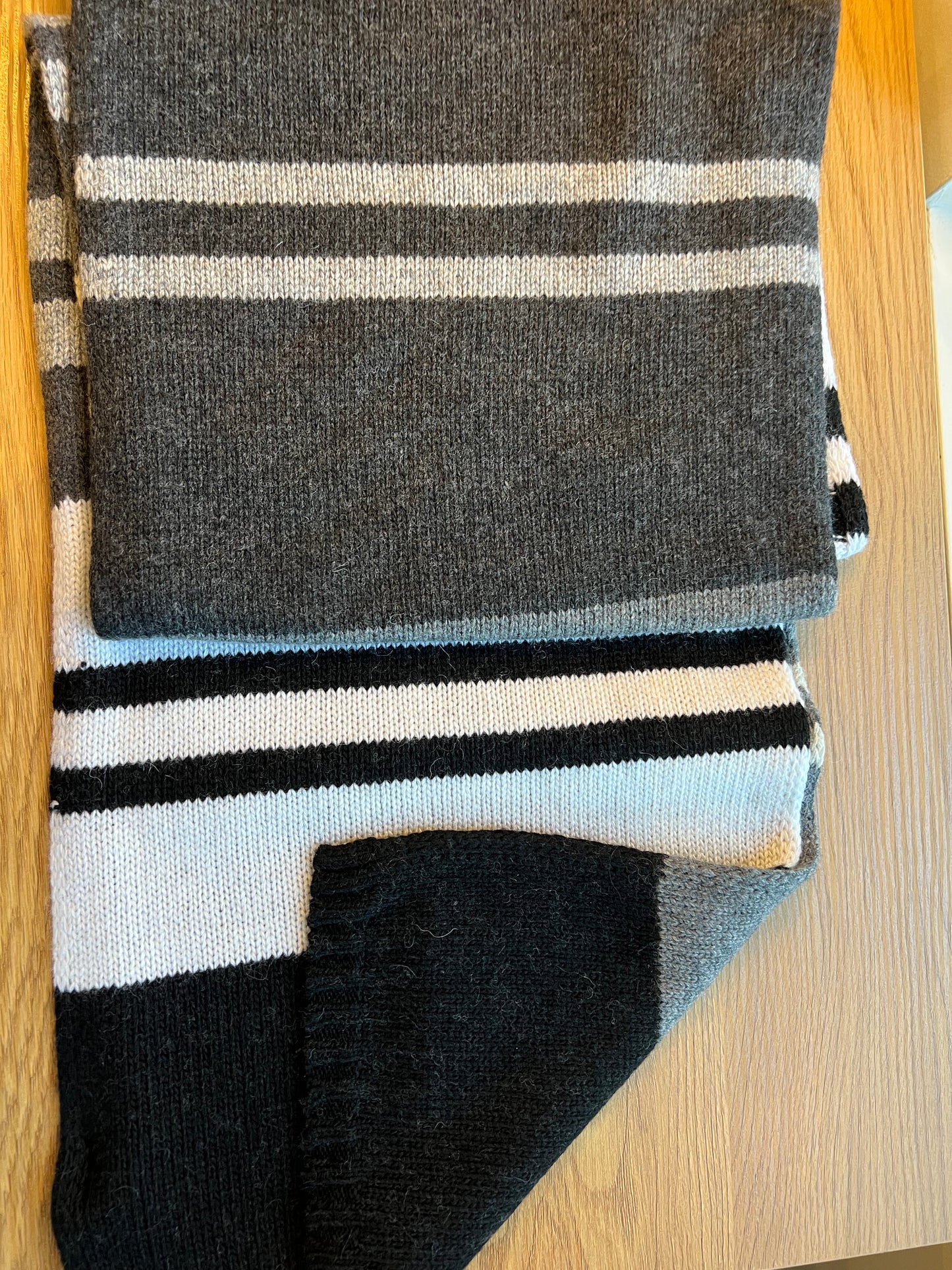 Stripe Cashmere/Wool Scarf