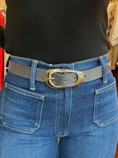 Charcoal with Gold Buckle