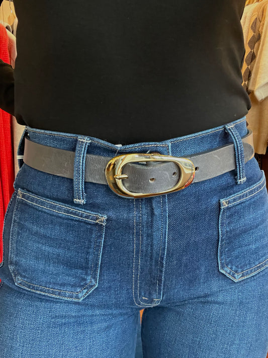 Charcoal with Gold Buckle