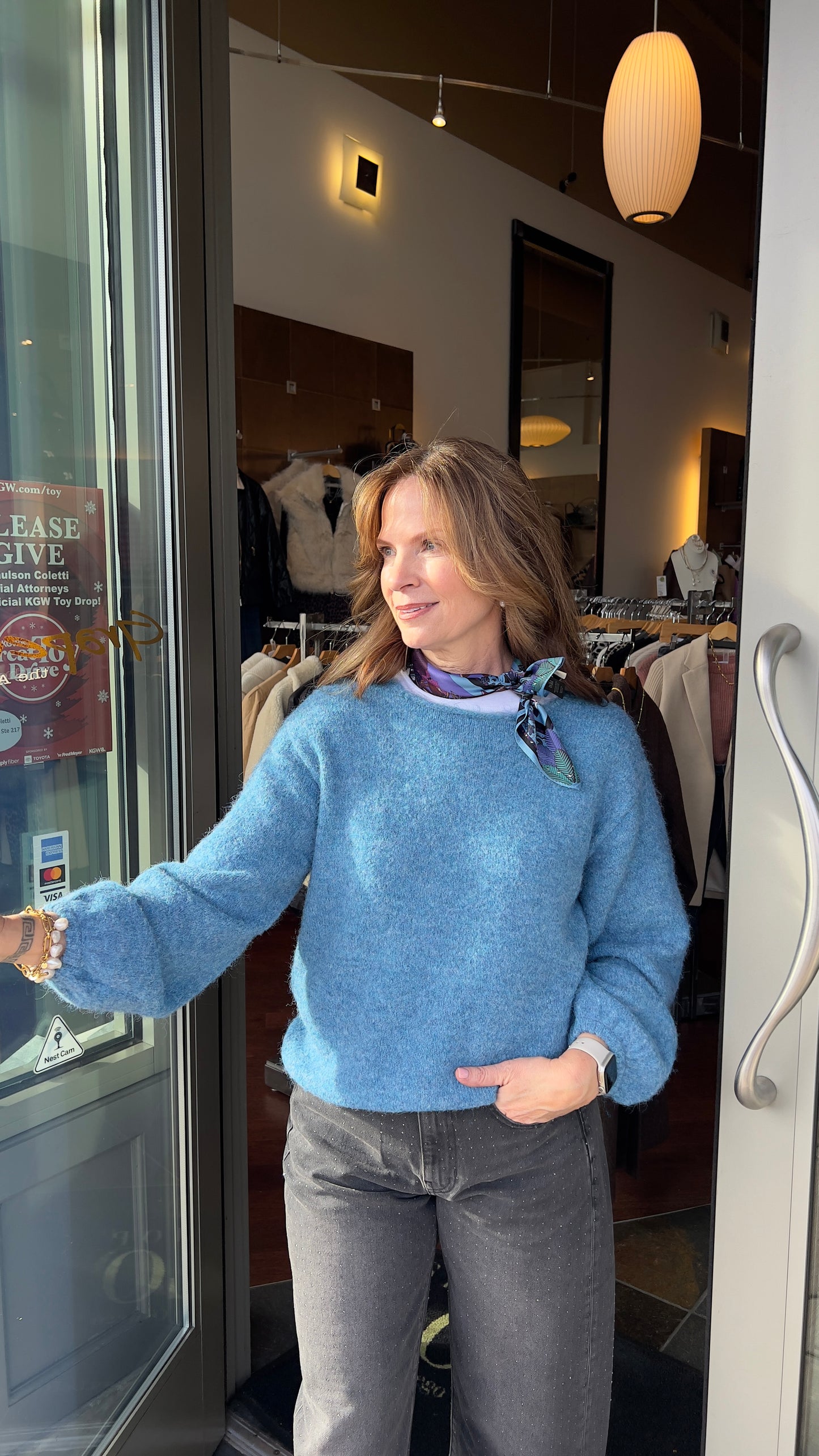 Amber Palace Blue Scarf