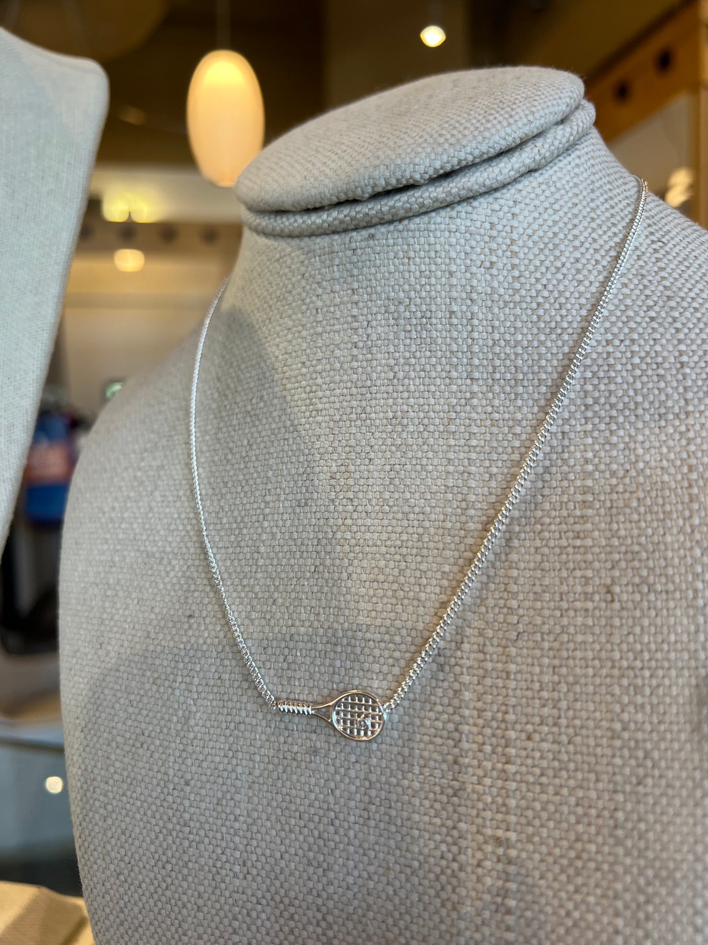 Tennis Racquet Delicate Necklace