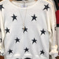 Faux Leather Star Crew
