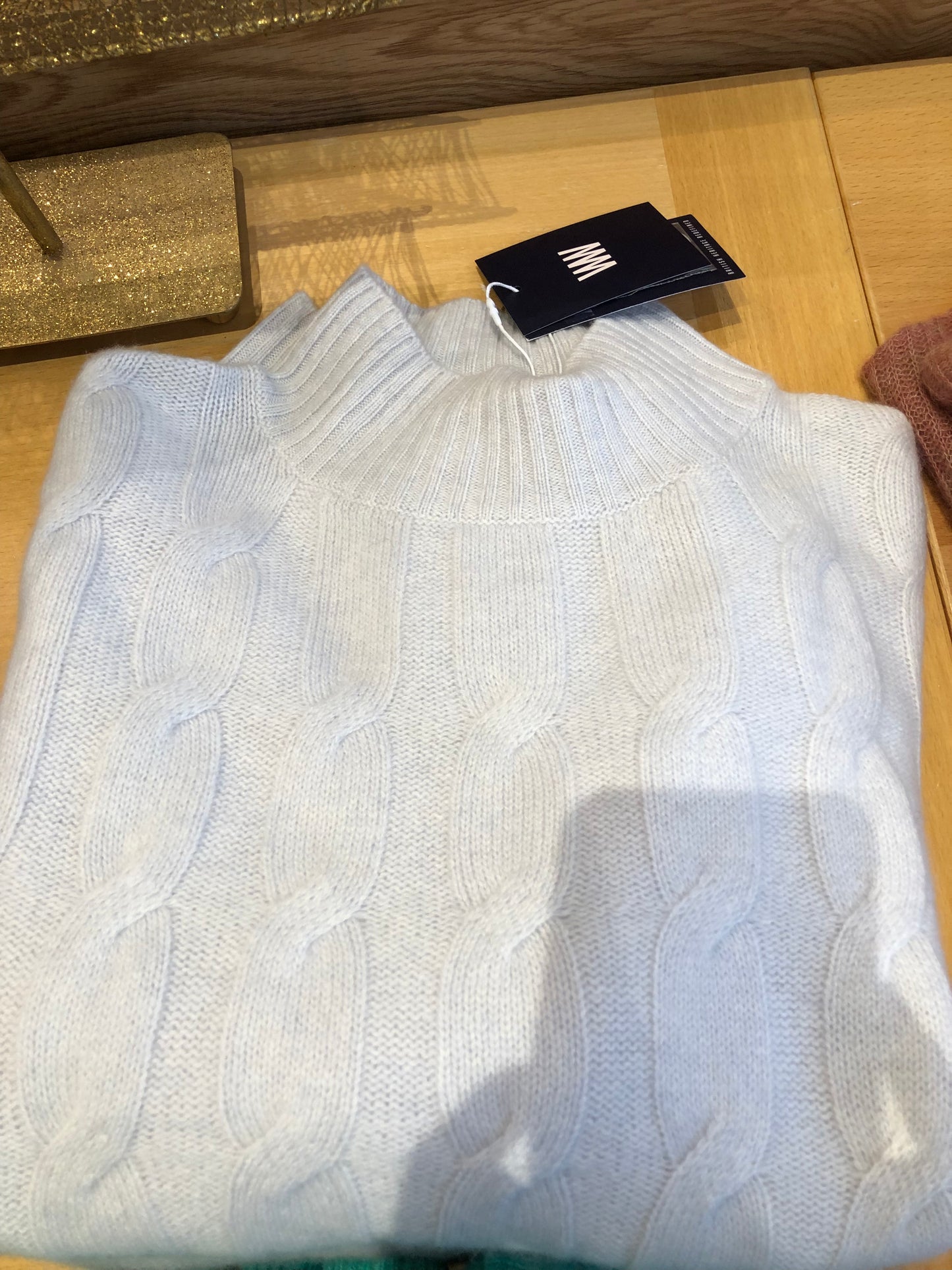 Classic Cable Mock Neck