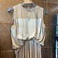 Sleeveless Silk/Chiffon Top