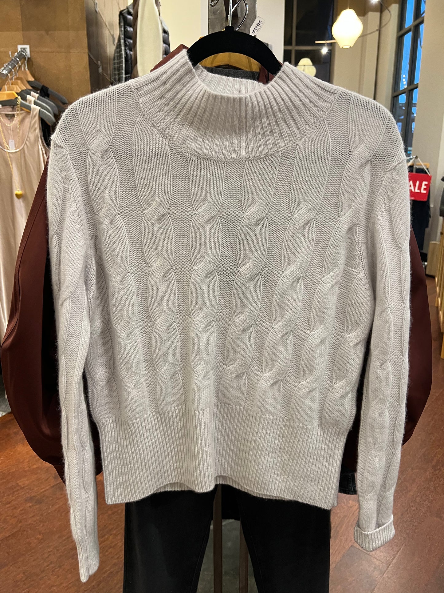 Classic Cable Mock Neck