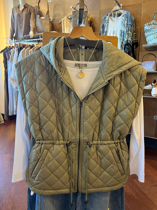 Quilted Hooded Vest