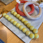Small Beads Necklace-Lemon Marble