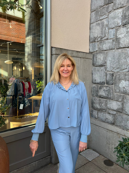 D Satin Cropped Hoodie