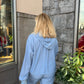 D Satin Cropped Hoodie