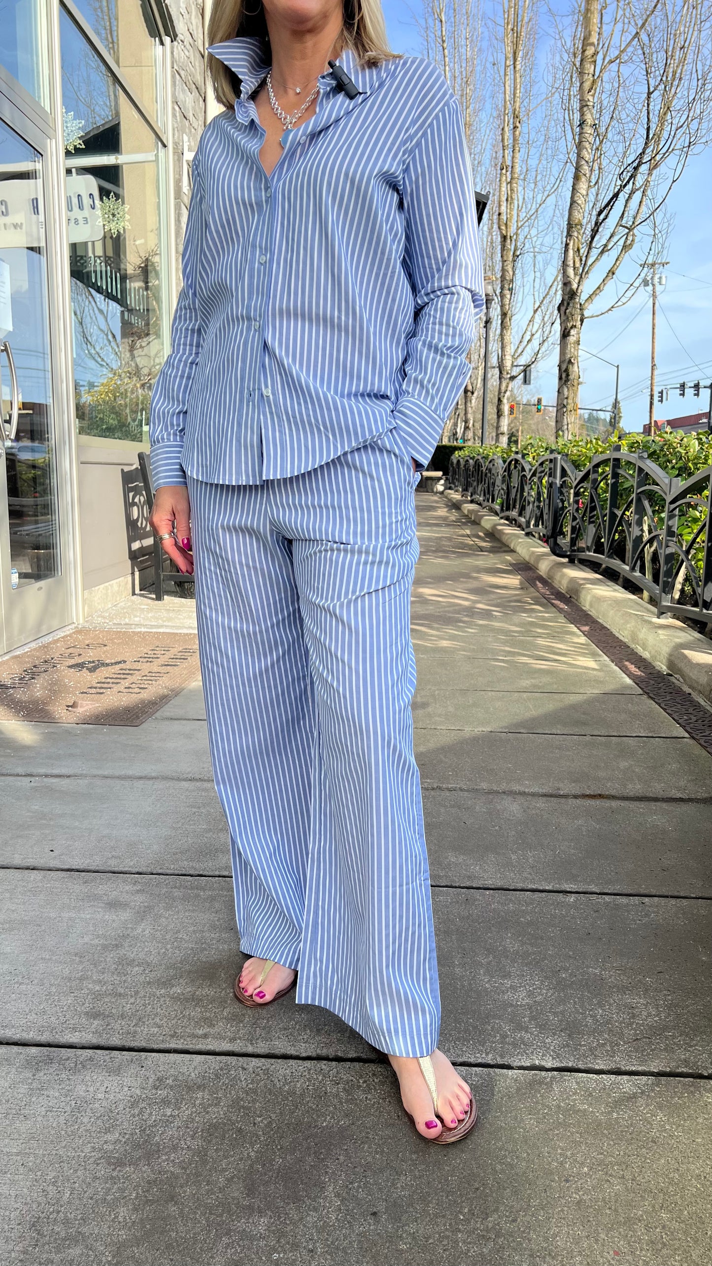 Elastic Wide Leg Pant