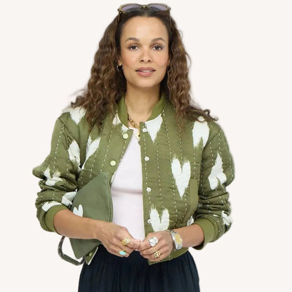 Ikat Heart Bomber