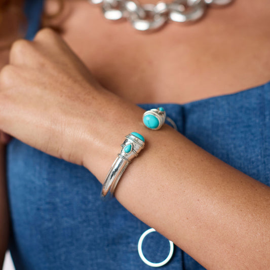 Silver Cannes Demi Cuff