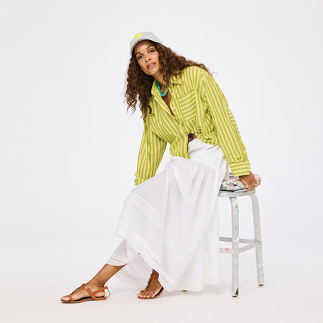 Tia Faded Stripe Shirt