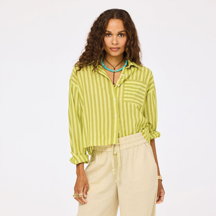 Tia Faded Stripe Shirt