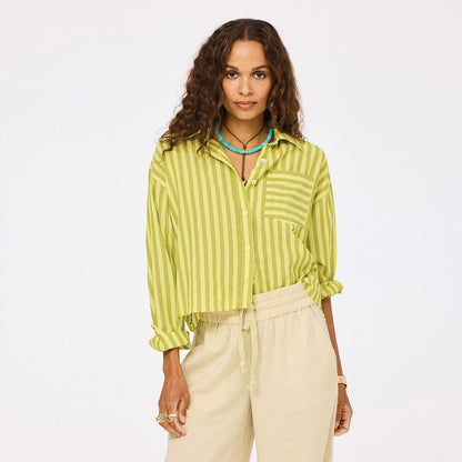 Tia Faded Stripe Shirt