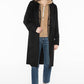 SHAWL COLLAR KNIT TRIM COAT