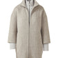 Brushed Herringbone Zip Mock Coat