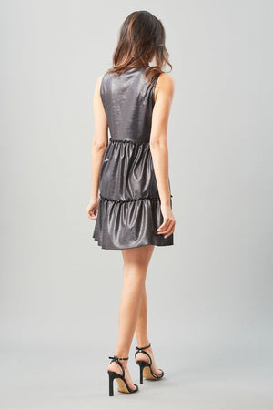 Tiered Leather Dress