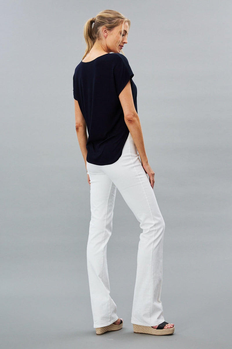 Short Sleeve V-Neck Hybrid Tee