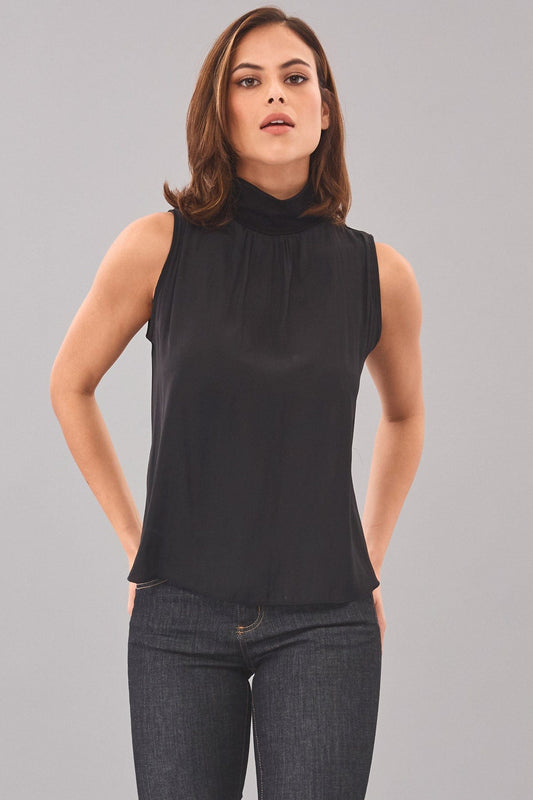 Sleeveless Mock Neck