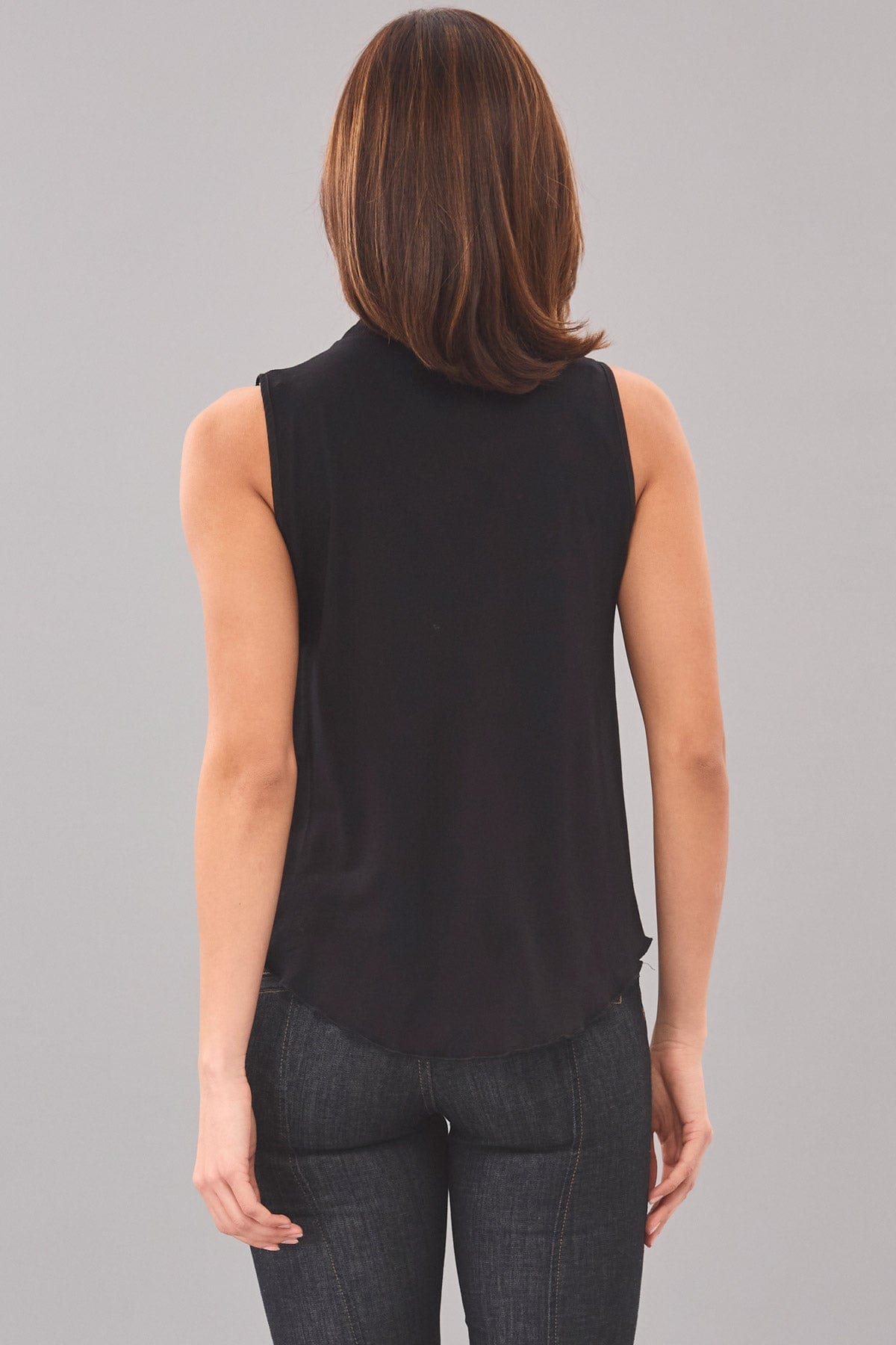 Sleeveless Mock Neck