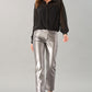 Metallic Vegan Leather Pant