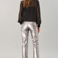 Metallic Vegan Leather Pant