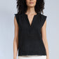 Crinkle Cotton Sleeveless Henley