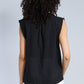 Crinkle Cotton Sleeveless Henley
