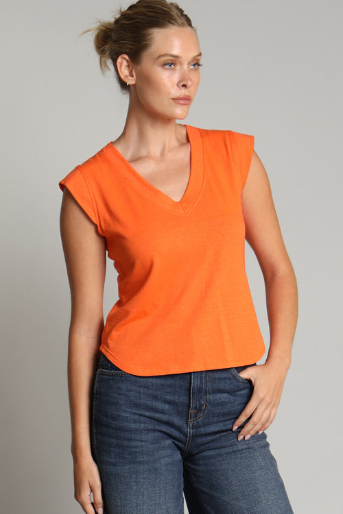 Slub V-Neck Tee